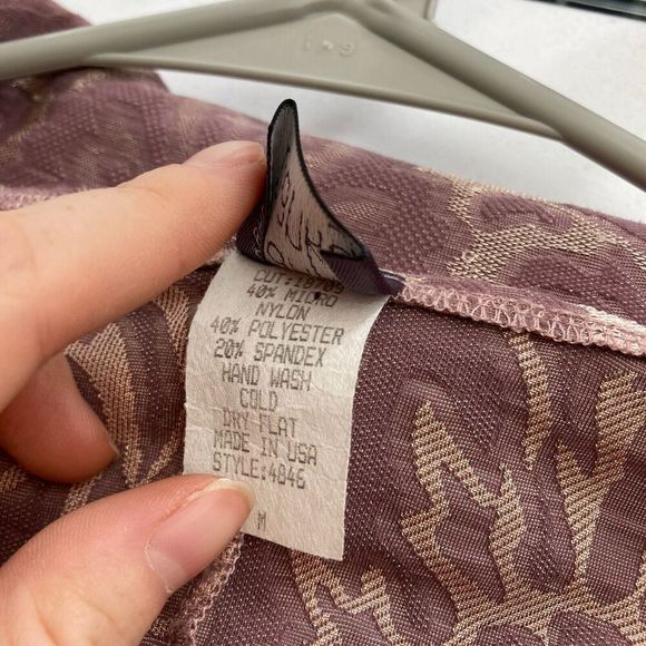 Hanky Panky Women's Dusty Rose Stretchy‎ Romantic Floral Brocade Jacket Size M - Picture 5 of 16